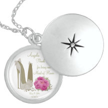 Thank you Maid of Honor Necklace Gift