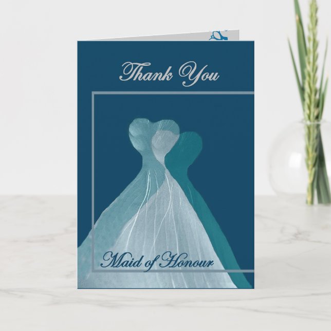 THANK YOU Maid of Honor - TEAL BLUE Gowns (Front)