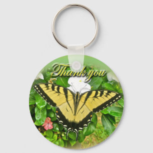 Thank You Male Tiger Swallowtail Butterfly Items Keychain