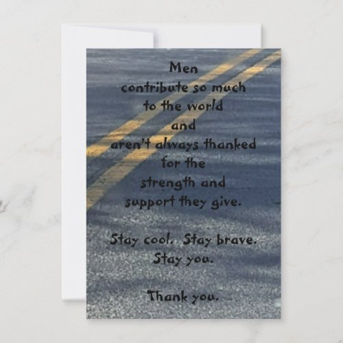 Thank You Man Flat Greeting Card