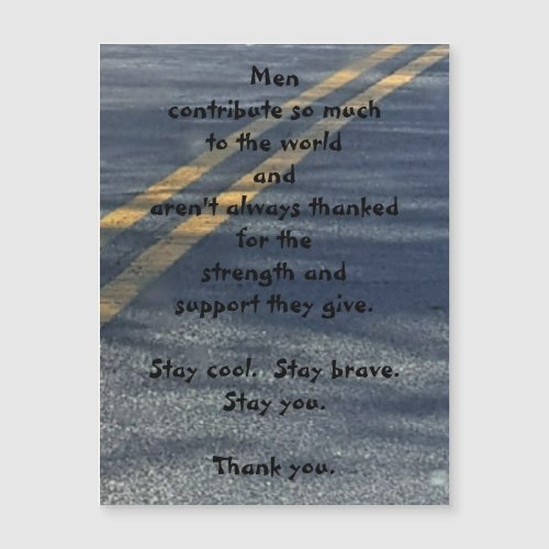 Thank You Man Magnetic Greeting Card
