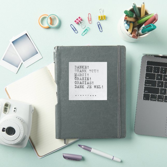 Thank you Many Languages Sticker (iPad Cover)