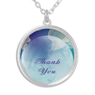 Thank you Many Thanks Moon over Paradise Silver Plated Necklace