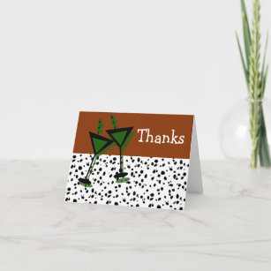 Thank You Martini Glass Note Card