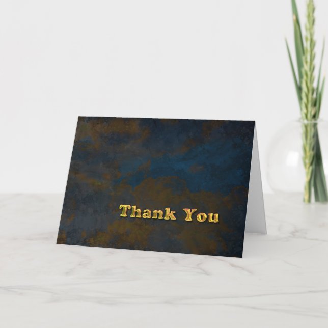 Thank You - Masculine Gold Card (Front)
