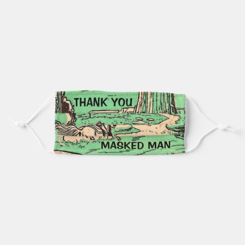 Thank You Masked Man Adult Cloth Face Mask