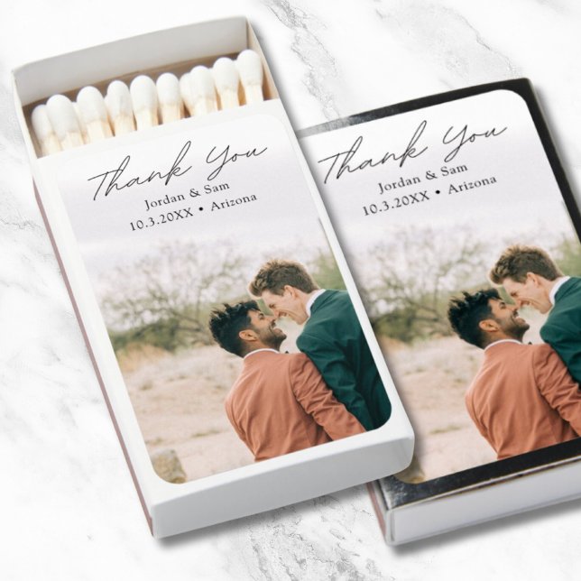 Thank You Matches Wedding Favor Photo Matchbooks (Thank You Matches Wedding Favor Photo Matchbooks)