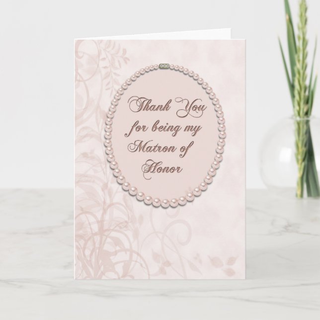 Thank You Matron of Honor Card (Front)