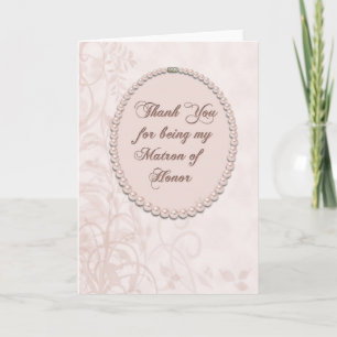 Thank You Matron of Honor Card