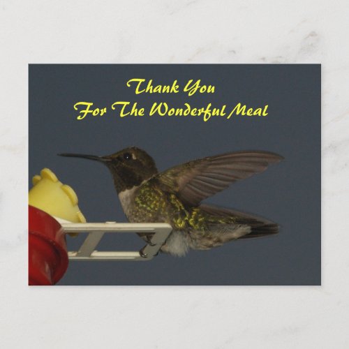 Thank You Meal Postcard