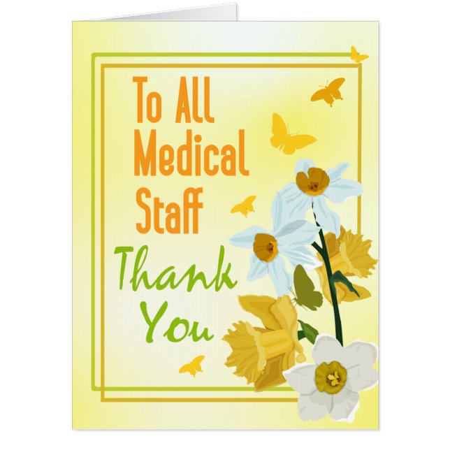 Thank You Medical Staff Card (Front)