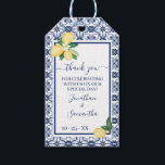 Thank you Mediterranean Lemon Wedding Shower Favor Gift Tags<br><div class="desc">Add wording to the design. For additional changes (font color,  font style,  remove or move elements,  change other wording),  click on personalize,  scroll down and click on the link "click to customize further". ** Please see the full collection for matching invitation,  bridal shower games,  tags,  and sign available**</div>