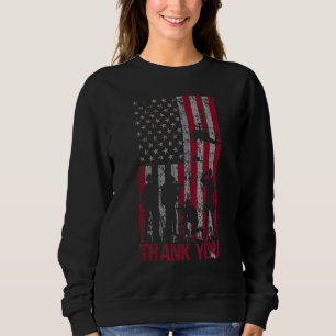 Thank You Memorial Day Veteran Military Flag Ameri Sweatshirt