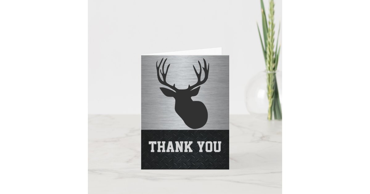 Thank You Men's Deer Hunting Note Card | Zazzle.com