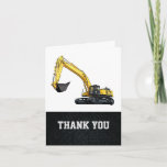 Thank You Men's Excavator Note Card Construction