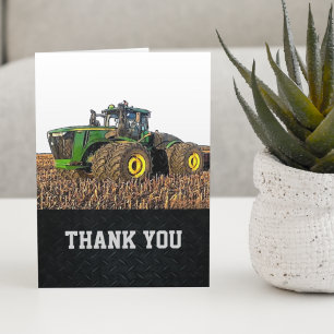 Thank You Men's Tractor Farm Equipment Machinery Card