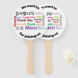 Thank you Merci Danke Obrigado Hand Fan