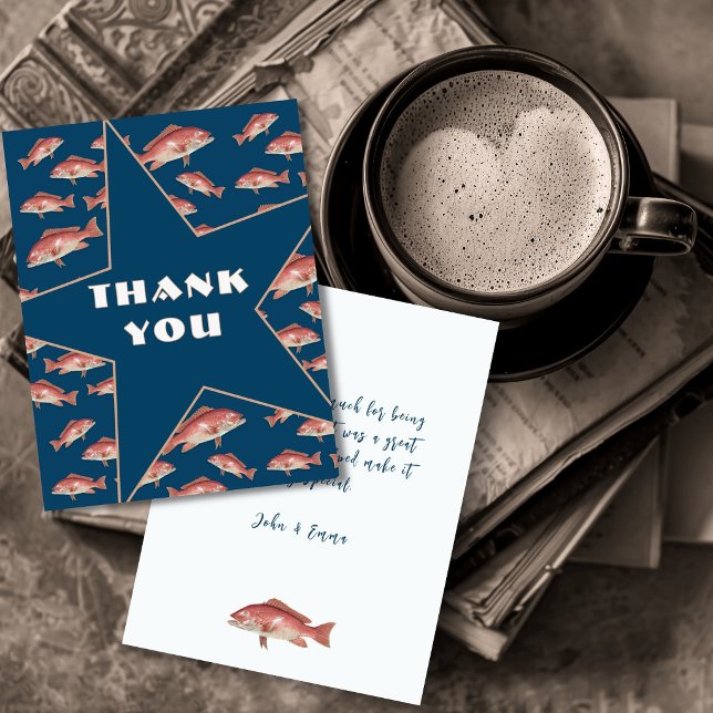 Thank You Message Red Snapper Note Card (Creator Uploaded)