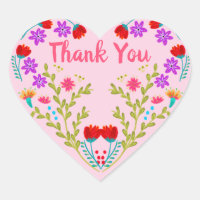 Thank You Mexican Flowers Pink Quinceanera Party