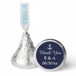 Thank You Midnight Blue White Initials Nautical Hershey®'s Kisses®
