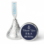 Thank You Midnight Blue White Initials Nautical Hershey®'s Kisses® Thank You Midnight Blue White Initials Nautical Hershey®'s Kisses®