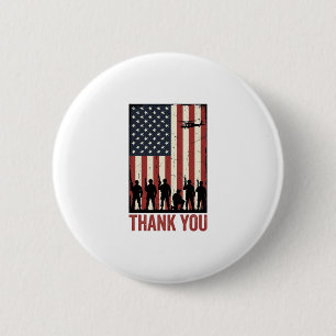 Thank You Military American Flag Shirt Design_1 Button
