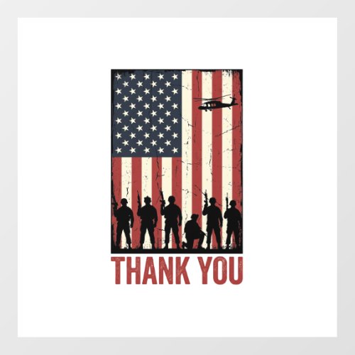 Thank You Military American Flag Shirt Design_1 Floor Decals