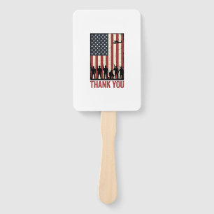 Thank You Military American Flag Shirt Design_1 Hand Fan