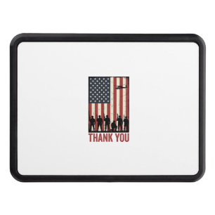 Thank You Military American Flag Shirt Design_1 Hitch Cover