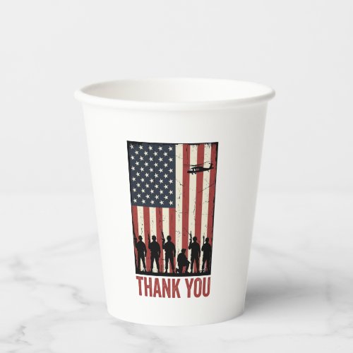 Thank You Military American Flag Shirt Design_1 Paper Cups