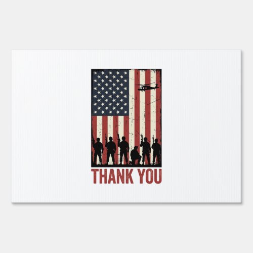 Thank You Military American Flag Shirt Design_1 Sign