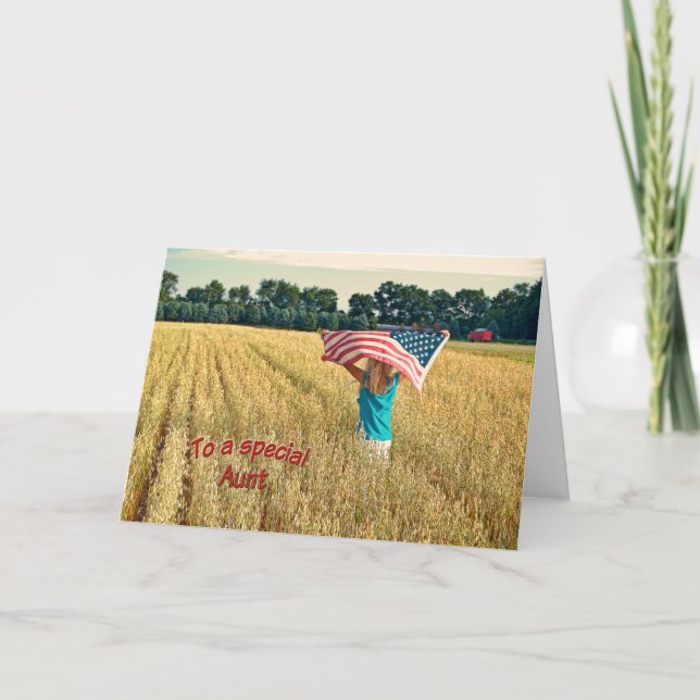 Thank you Military Aunt Card (Front)