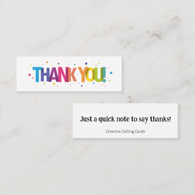 Thank You Mini Calling Card (Front/Back)