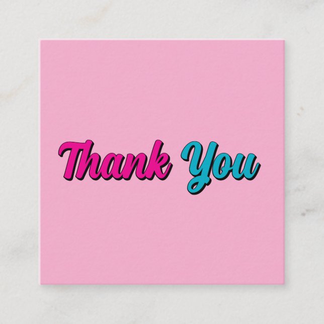 Thank You Minimalist Professional Modern Elegant Enclosure Card (Front)
