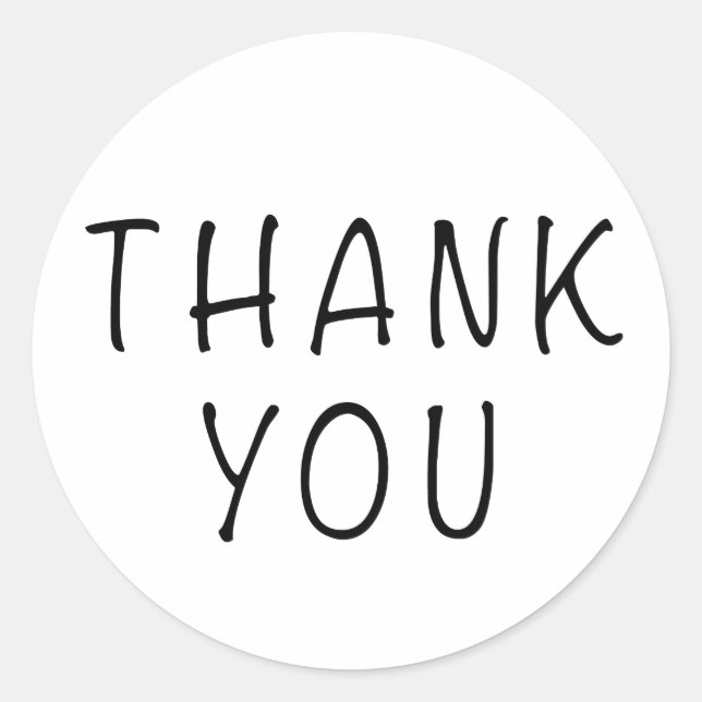 Thank you minimalist sticker (Front)