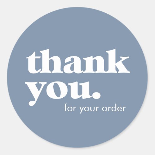 Thank You Minimalistic Small Business Packaging Cl Classic Round Sticker