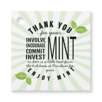 thank you mint volunteer involvement commitment  favor tags