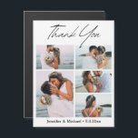 thank you modern 5 photos collage wedding magnet<br><div class="desc">elegant thank you modern script five photos collage wedding minimal magnet</div>