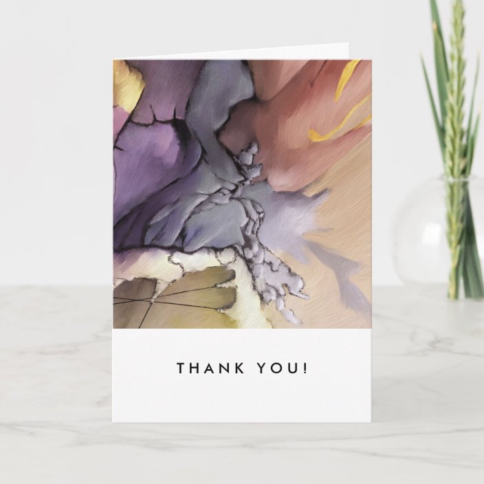 Thank You Modern Abstract Design Greeting Cards 1111