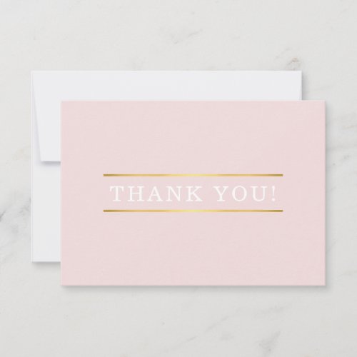 THANK YOU modern blush pale pink white gold detail