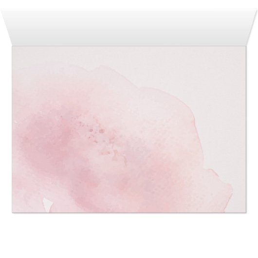 Thank You - Modern Blush Pink Watercolor (Inside Horizontal (Bottom))