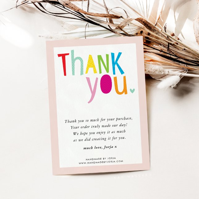 THANK YOU modern bright fun colorful typography Card (Creator Uploaded)