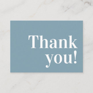 THANK YOU modern business insert serif denim blue