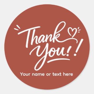 Thank you! modern calligraphy Sticker