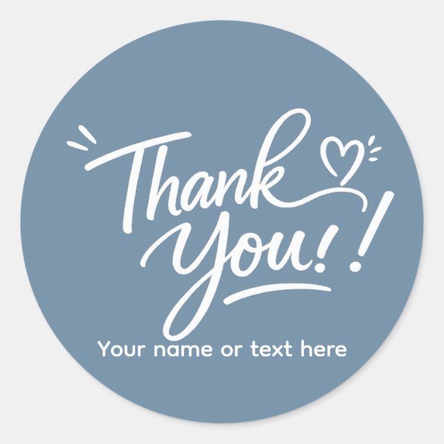 Thank you! modern calligraphy Sticker (Front)
