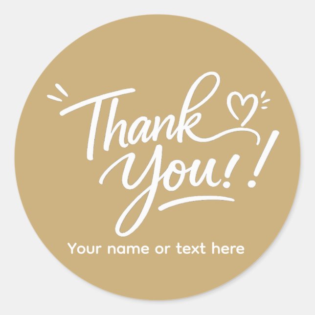 Thank you! modern calligraphy Sticker (Front)