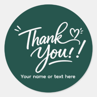 Thank you! modern calligraphy Sticker