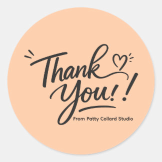 Thank you! modern calligraphy Sticker