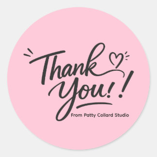Thank you! modern calligraphy Sticker