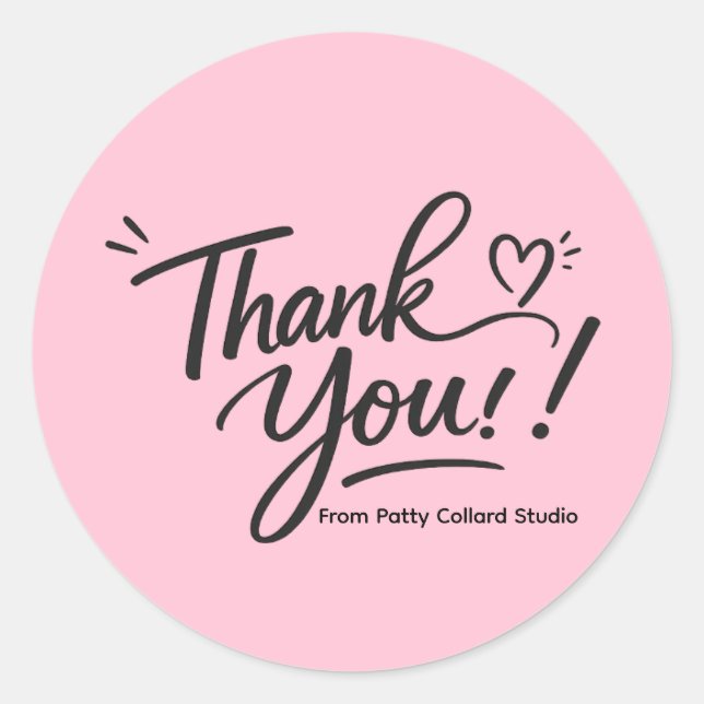 Thank you! modern calligraphy Sticker (Front)